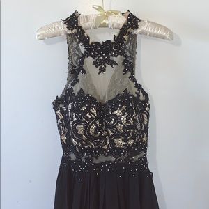 Crystal and lace dress